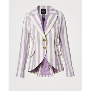 Smythe Lavendar Awening Equestrian Striped Blazer